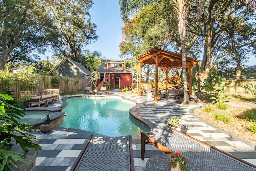 Unique Studio W Pool Spa & Gardens Near Downtown Jacksonville Dış mekan fotoğraf